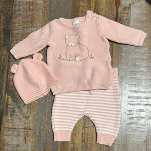Adorable Pink Bear Baby Outfit